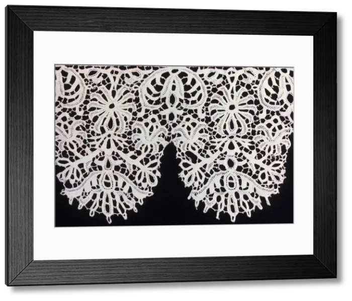 Framed Print : Border (From a Collar), Flanders, c. 1630s / 40s. Creator: Unknown Framed Print : Border (From a Collar), Flanders, c. 1630s / 40s. Creator: Unknown