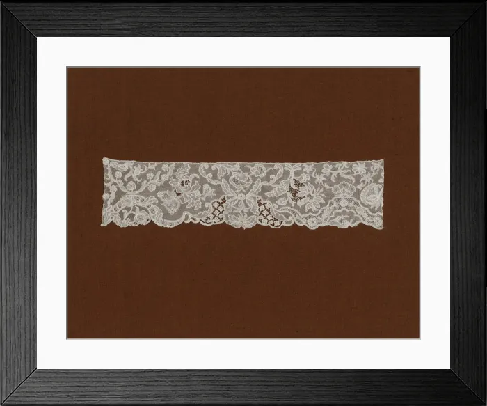 Framed Print : Fragment (Border), Flanders, 1750s. Creator: Unknown