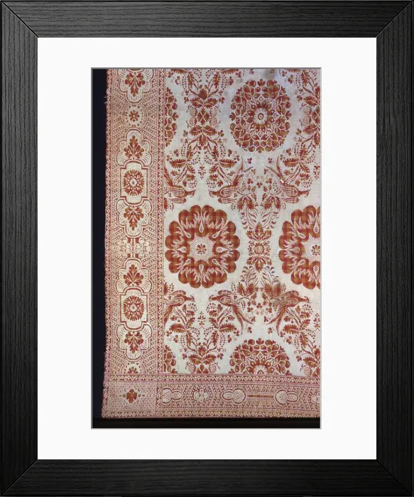 Framed Print : Coverlet, United States, 1841. Creator: Charlotte Purchase Thornton Framed Print : Coverlet, United States, 1841. Creator: Charlotte Purchase Thornton