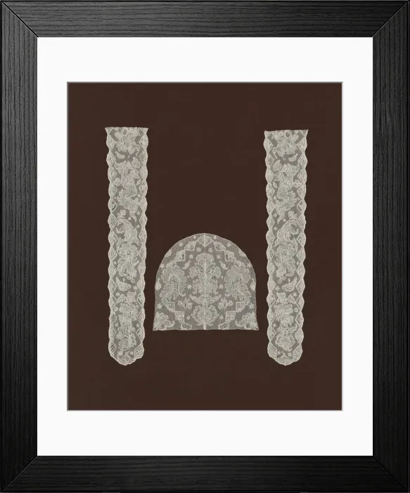 Framed Print : Lappets and Cap Crown, Flanders, 1740s / 50s. Creator: Unknown Framed Print : Lappets and Cap Crown, Flanders, 1740s / 50s. Creator: Unknown