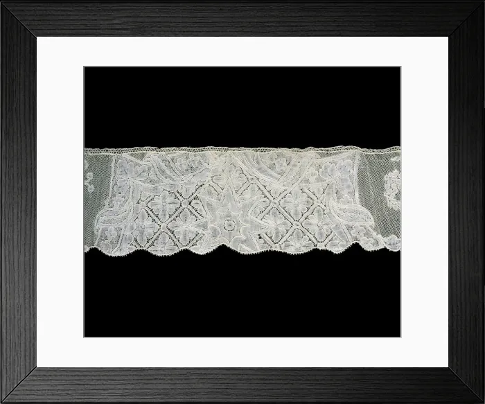 Framed Print : Border (From a Flounce), Flanders, 1725 / 75. Creator: Unknown Framed Print : Border (From a Flounce), Flanders, 1725 / 75. Creator: Unknown