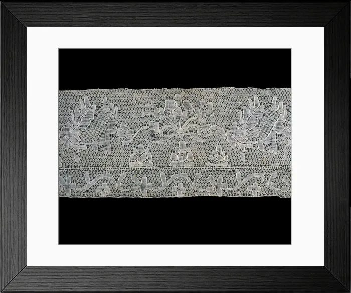 Framed Print : Border (Fragment), Flanders, 1725 / 75. Creator: Unknown Framed Print : Border (Fragment), Flanders, 1725 / 75. Creator: Unknown