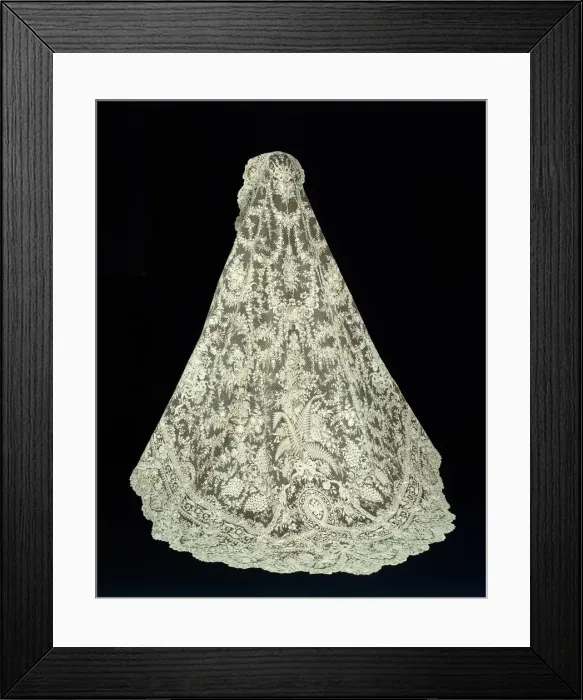 Framed Print : Veil with Russian Imperial Family Coat of Arms, Belgium, 1875 / 1900. Creator: Unknown Framed Print : Veil with Russian Imperial Family Coat of Arms, Belgium, 1875 / 1900. Creator: Unknown