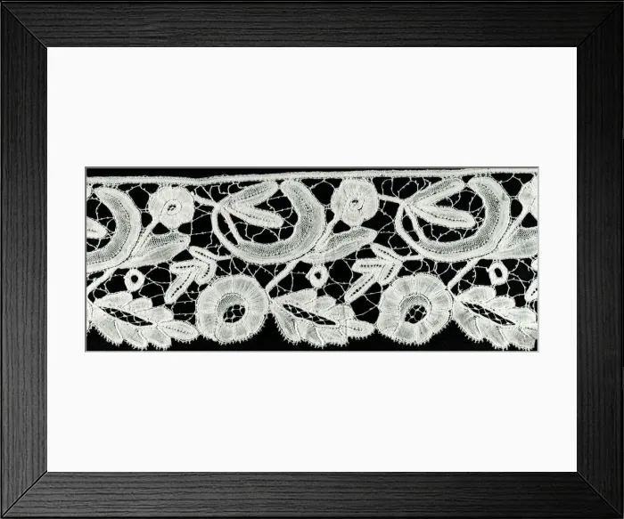 Framed Print : Two Border Fragments, Belgium, 1880s / 90s. Creator: Unknown Framed Print : Two Border Fragments, Belgium, 1880s / 90s. Creator: Unknown