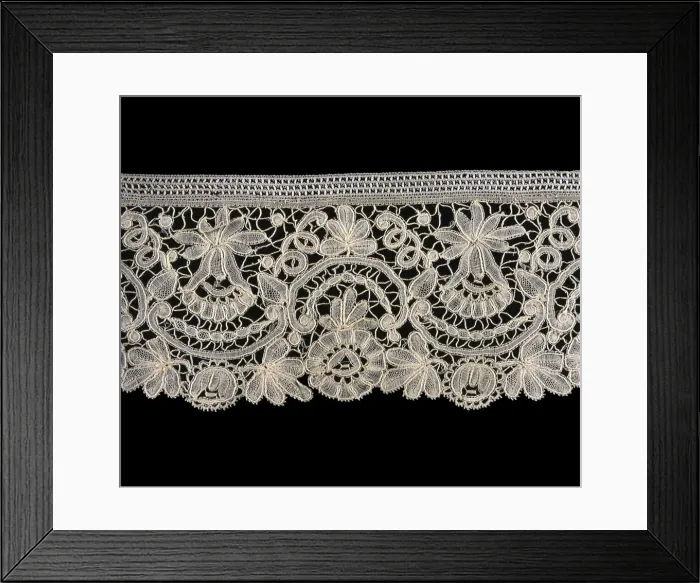 Framed Print : Border Fragment, Belgium, 1860s / 80s. Creator: Unknown Framed Print : Border Fragment, Belgium, 1860s / 80s. Creator: Unknown