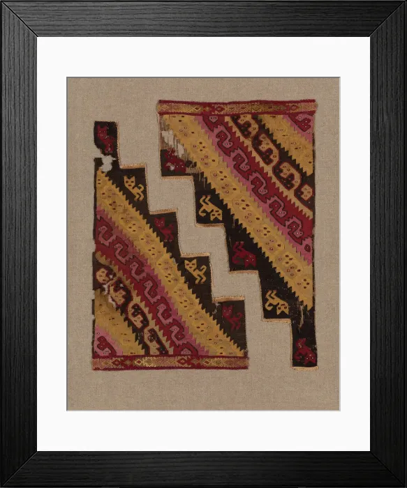 Framed Print : Mantle Corners, Peru, 1000 / 1476. Creator: Unknown Framed Print : Mantle Corners, Peru, 1000 / 1476. Creator: Unknown