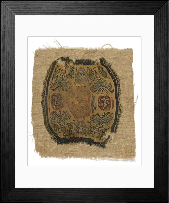 Framed Print : Roundel, Egypt, Roman period (30 B. C. - 641 A. D. )  /  Arab period (641-969), 6th  /  8th century