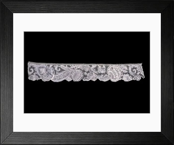 Framed Print : Border (Fragment), Flanders, 1720 / 30. Creator: Unknown Framed Print : Border (Fragment), Flanders, 1720 / 30. Creator: Unknown