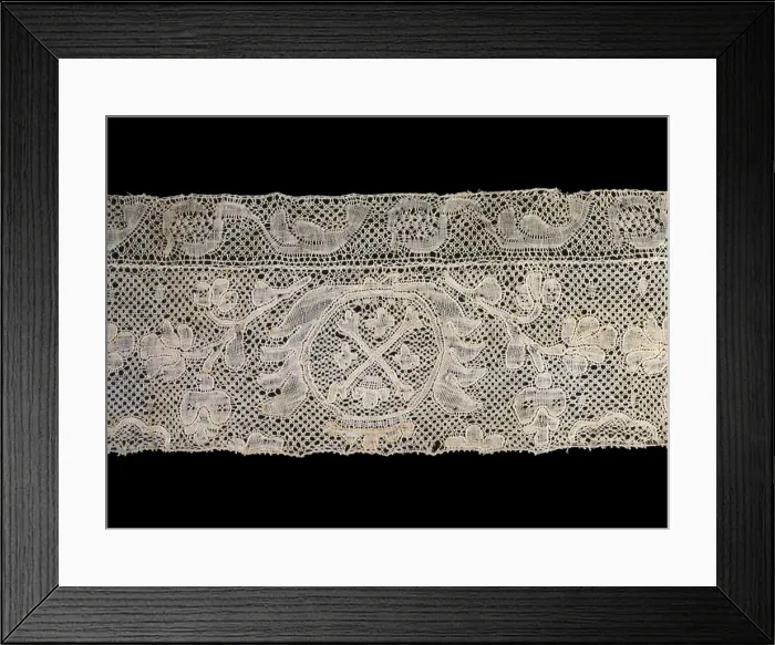 Framed Print : Border (Fragment), Flanders, 1725 / 1800. Creator: Unknown Framed Print : Border (Fragment), Flanders, 1725 / 1800. Creator: Unknown