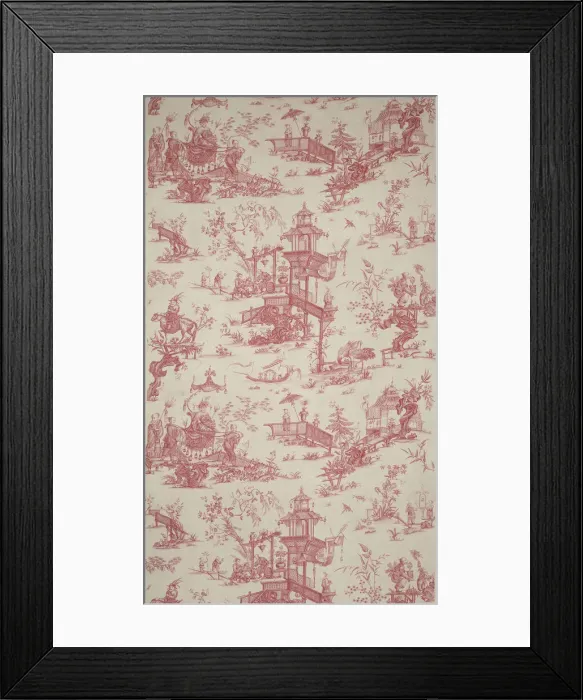 Framed Print : Panel (Furnishing Fabric), Nantes, c. 1786. Creator: Unknown Framed Print : Panel (Furnishing Fabric), Nantes, c. 1786. Creator: Unknown