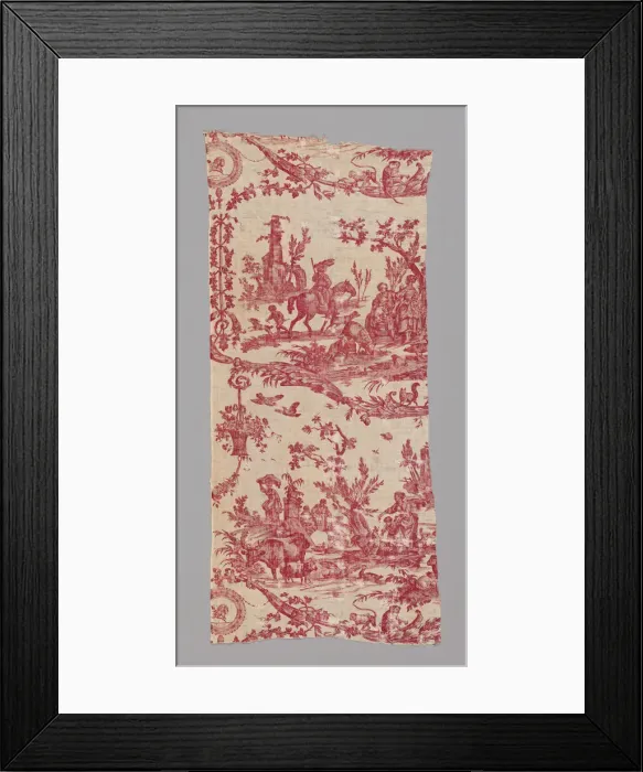 Framed Print : La Liberte Americaine (American Liberty) (Furnishing Fabric), France, 1783 / 89. Creators: Unknown, Oberkampf Manufactory Framed Print : La Liberte Americaine (American Liberty) (Furnishing Fabric), France, 1783 / 89. Creators: Unknown, Oberkampf Manufactory