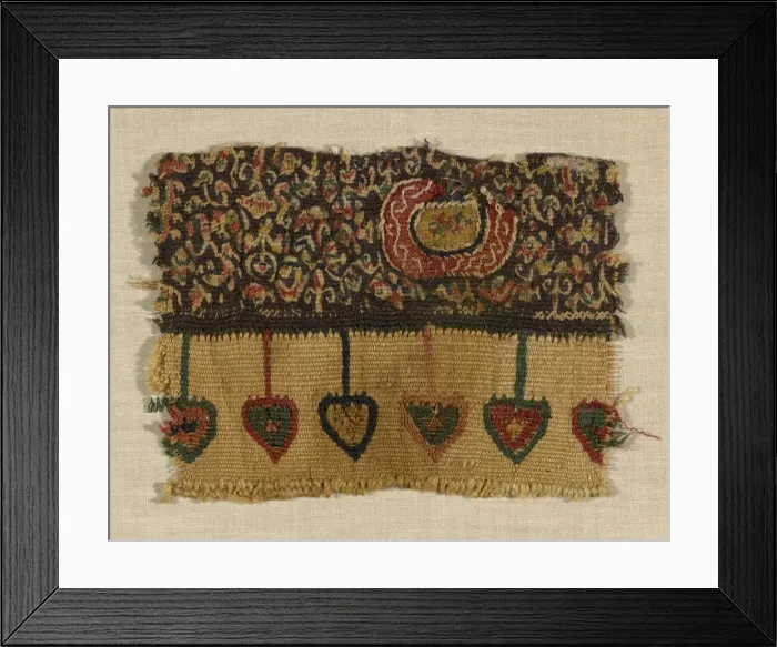 Framed Print : Fragment, Egypt, Roman period (30B. C. -641 A. D. ) / Sassanid period (621-629 A. D Framed Print : Fragment, Egypt, Roman period (30B. C. -641 A. D. ) / Sassanid period (621-629 A. D