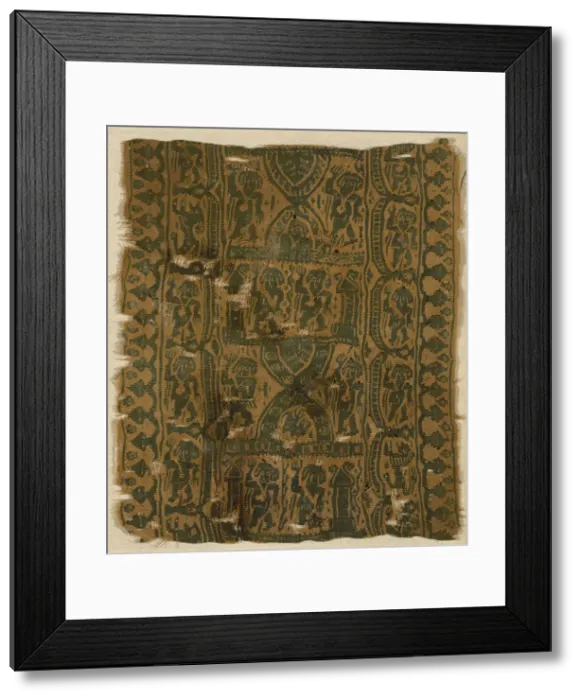 Framed Print : Fragment (Border), Egypt, Roman period (30 B. C- 641 A. D. ), 5th / 6th century Framed Print : Fragment (Border), Egypt, Roman period (30 B. C- 641 A. D. ), 5th / 6th century