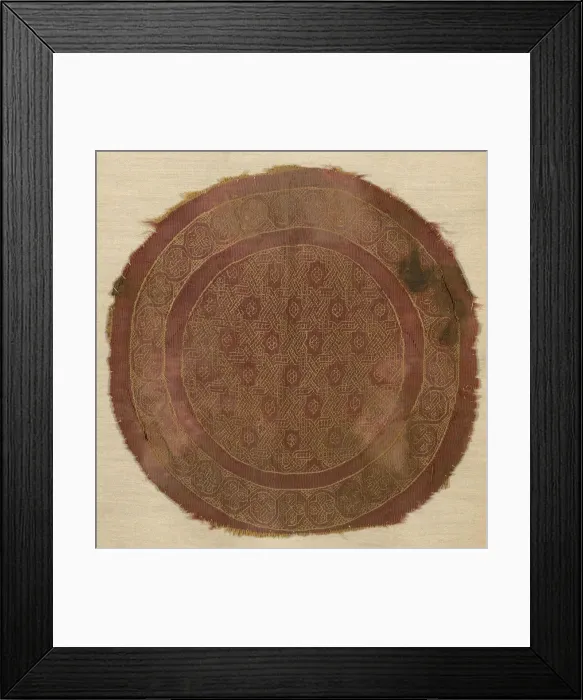 Framed Print : Roundel, Egypt, Roman period (30 B. C. - 641 A. D. ), 3rd / 5th century. Creator: Unknown Framed Print : Roundel, Egypt, Roman period (30 B. C. - 641 A. D. ), 3rd / 5th century. Creator: Unknown