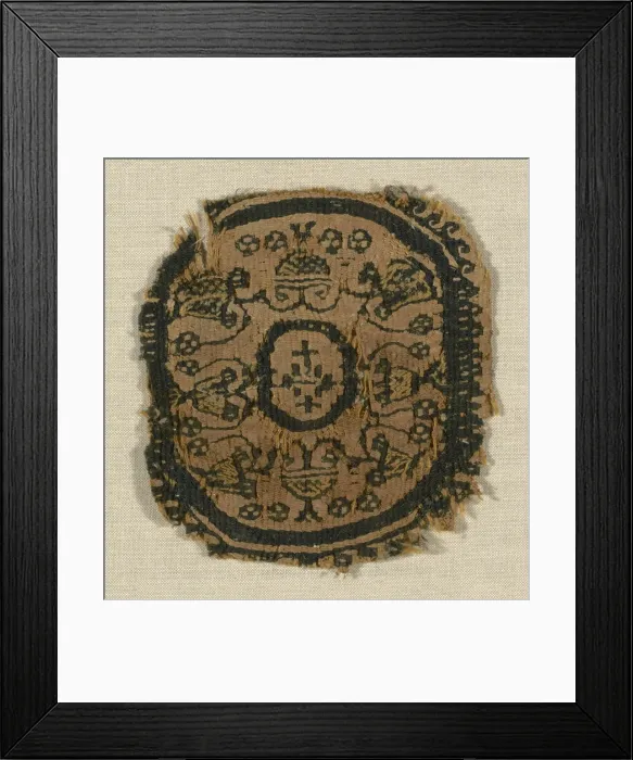 Framed Print : Roundel, Egypt, Arab period (641-969), 9th century. Creator: Unknown Framed Print : Roundel, Egypt, Arab period (641-969), 9th century. Creator: Unknown
