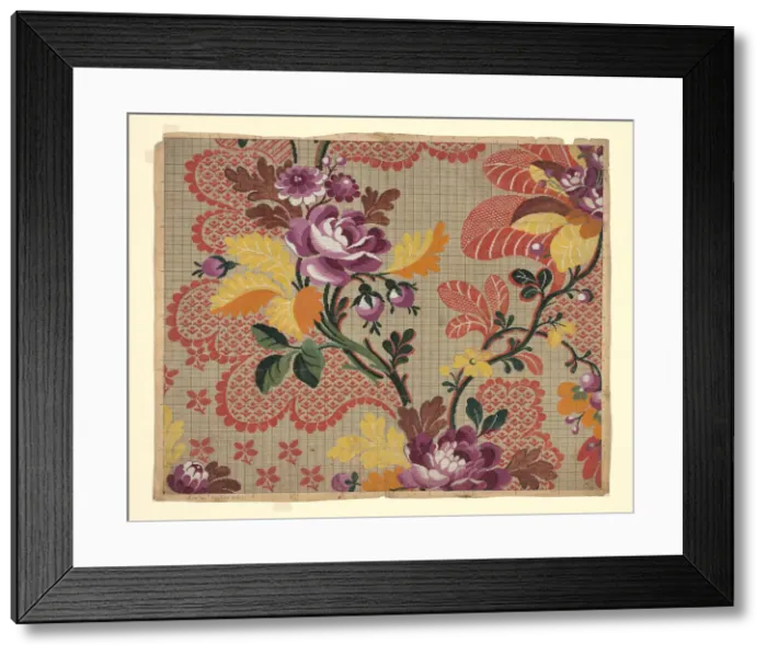 Framed Print : Mise-en-carte (Point-paper), France, 1760s. Creators: Nicolas Guerin et cie Framed Print : Mise-en-carte (Point-paper), France, 1760s. Creators: Nicolas Guerin et cie