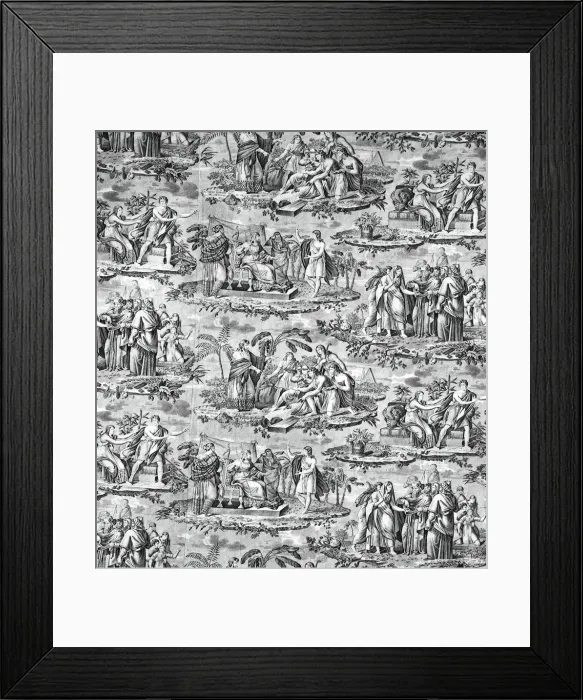 Framed Print : The Story of Joseph (Furnishing Fabric), Rouen, c. 1820. Creator: Unknown Framed Print : The Story of Joseph (Furnishing Fabric), Rouen, c. 1820. Creator: Unknown