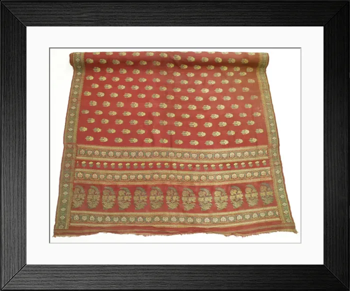 Framed Print : Sari, India, 19th century. Creator: Unknown Framed Print : Sari, India, 19th century. Creator: Unknown
