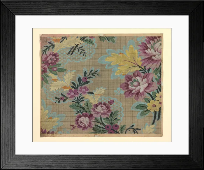 Framed Print : Mise-en-carte (Point-paper), France, 1760 / 90. Creators: Germain Freres, J Bt Clere Framed Print : Mise-en-carte (Point-paper), France, 1760 / 90. Creators: Germain Freres, J Bt Clere
