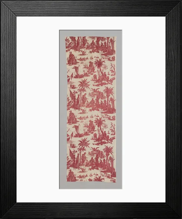 Framed Print : L'Hommage de l'Amerique a la France (America's Tribute to France) (Furnishing Fabric), c. 1780. Creators: Jean Baptiste Marie Huet, Christophe-Philippe Oberkampf, Oberkampf Manufactory Framed Print : L'Hommage de l'Amerique a la France (America's Tribute to France) (Furnishing Fabric), c. 1780. Creators: Jean Baptiste Marie Huet, Christophe-Philippe Oberkampf, Oberkampf Manufactory