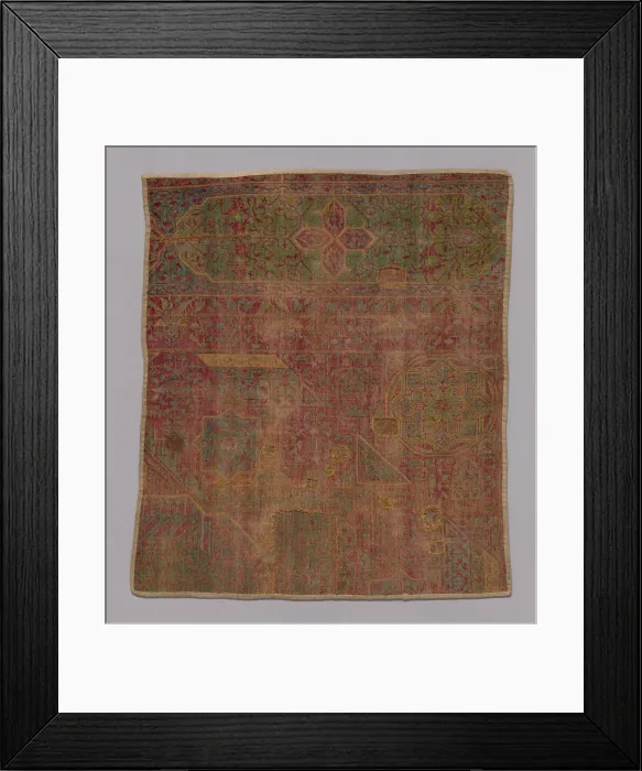 Framed Print : Carpet Fragment, Egypt, Mamluk period (1250-1517), late 15th / early 16th century Framed Print : Carpet Fragment, Egypt, Mamluk period (1250-1517), late 15th / early 16th century