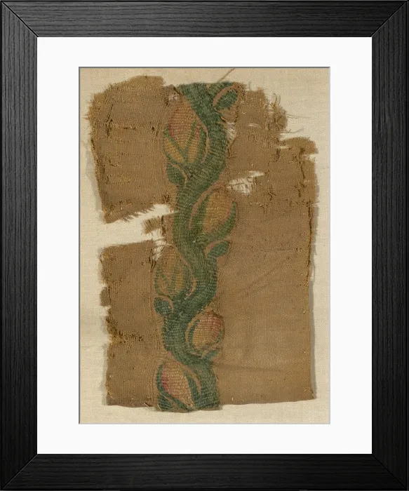 Framed Print : Border, Egypt, Roman period (30 B. C. - 641 A. D. ), 5th / 6th century. Creator: Unknown Framed Print : Border, Egypt, Roman period (30 B. C. - 641 A. D. ), 5th / 6th century. Creator: Unknown