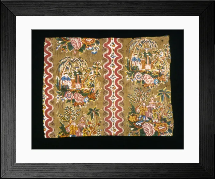 Framed Print : Fragment (Furnishing Fabric), England, c. 1825. Creator: Unknown Framed Print : Fragment (Furnishing Fabric), England, c. 1825. Creator: Unknown