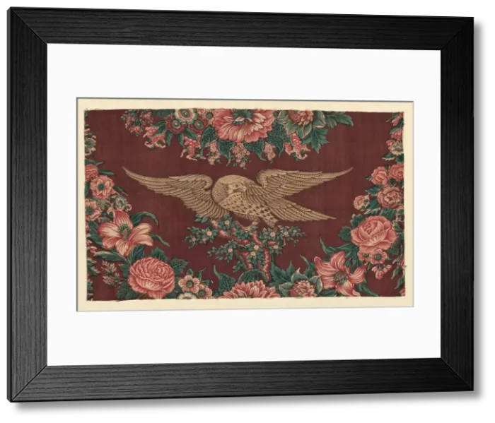Framed Print : Fragment (Furnishing Fabric), England, 1830 / 40. Creator: Unknown Framed Print : Fragment (Furnishing Fabric), England, 1830 / 40. Creator: Unknown