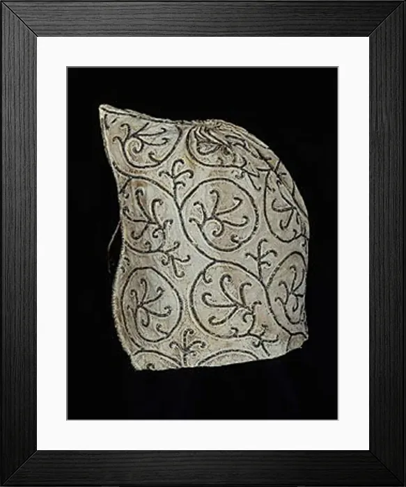 Framed Print : Coif, England, 16th century. Creator: Unknown Framed Print : Coif, England, 16th century. Creator: Unknown
