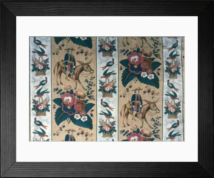 Framed Print : Panel (Furnishing Fabric), England, c. 1850. Creator: Unknown Framed Print : Panel (Furnishing Fabric), England, c. 1850. Creator: Unknown