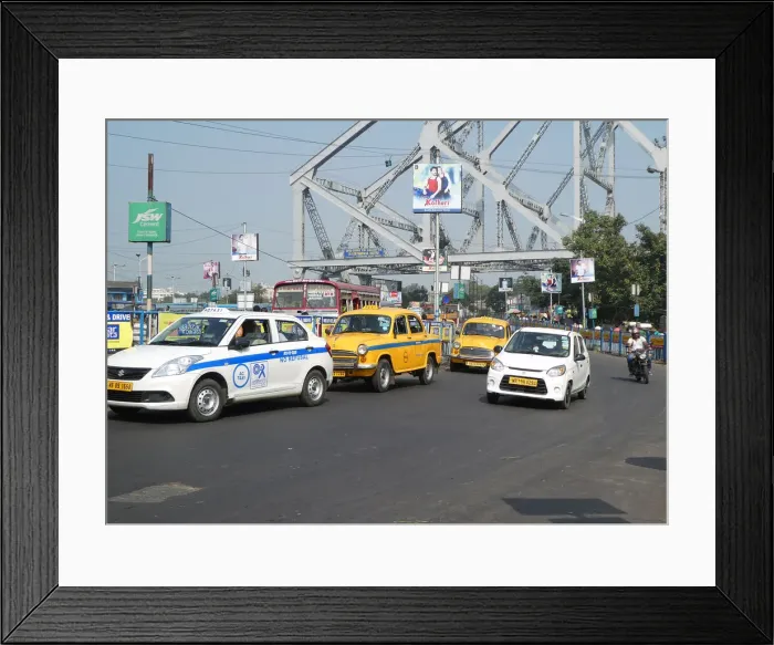 Framed Print : Traffic in Calcutta, India, 2019. Creator: Unknown Framed Print : Traffic in Calcutta, India, 2019. Creator: Unknown