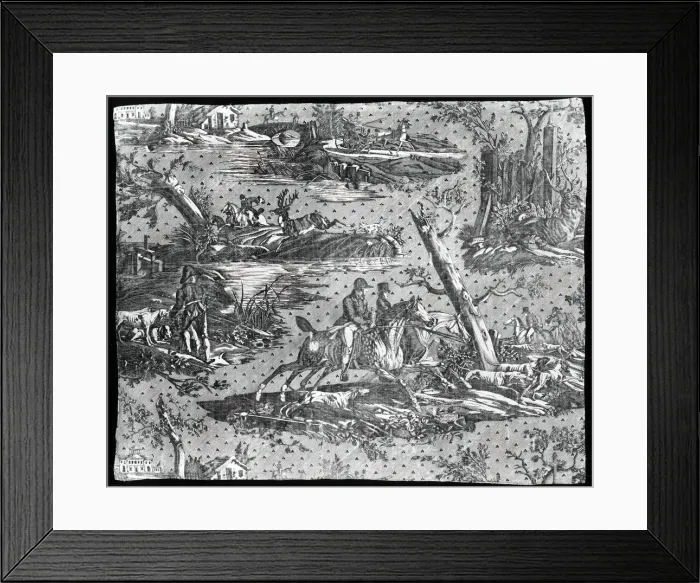 Framed Print : La Route de Jouy (The Road to Jouy) (Furnishing Fabric), Nantes, c. 1820 Framed Print : La Route de Jouy (The Road to Jouy) (Furnishing Fabric), Nantes, c. 1820