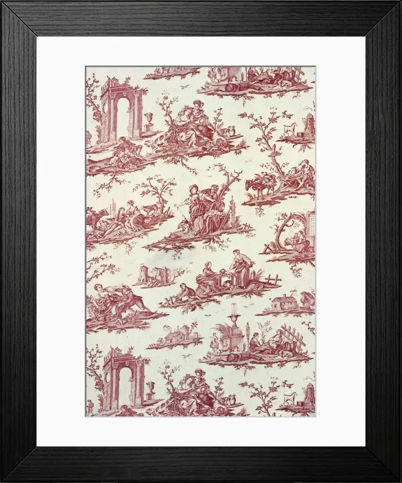 Framed Print : Le Mouton Cheri (Furnishing Fabric), Nantes, c. 1785 Framed Print : Le Mouton Cheri (Furnishing Fabric), Nantes, c. 1785
