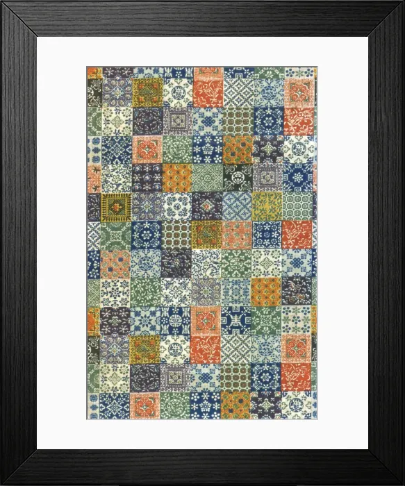 Framed Print : Panel (Furnishing Fabric), Europe, 19th century. Creator: Unknown Framed Print : Panel (Furnishing Fabric), Europe, 19th century. Creator: Unknown
