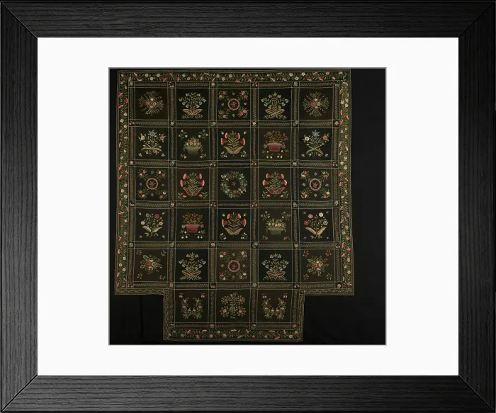 Framed Print : Bedcover, Massachusetts, c. 1849. Creator: Rebecca C. Hayward Framed Print : Bedcover, Massachusetts, c. 1849. Creator: Rebecca C. Hayward