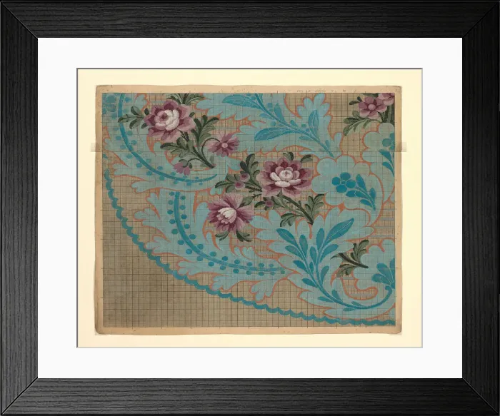 Framed Print : Mise-en-carte (Point-paper), France, 1760 / 90. Creator: Unknown Framed Print : Mise-en-carte (Point-paper), France, 1760 / 90. Creator: Unknown