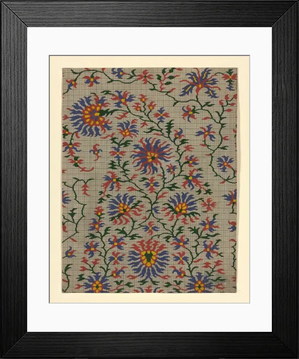 Framed Print : Mise-en-carte (Point-paper), France, 1760 / 90. Creator: Unknown Framed Print : Mise-en-carte (Point-paper), France, 1760 / 90. Creator: Unknown