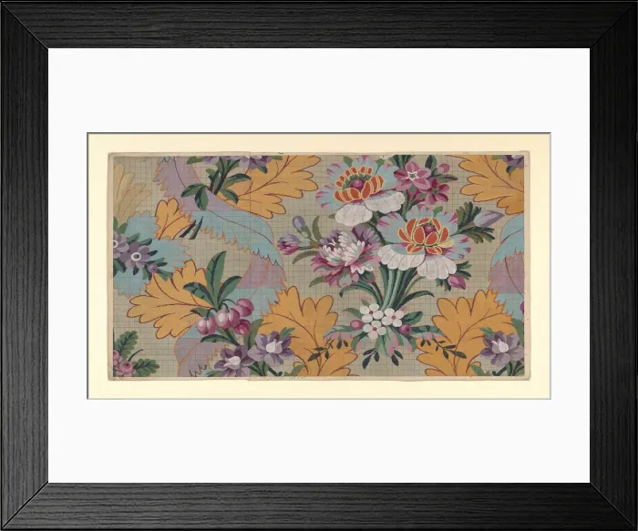 Framed Print : Mise-en-carte (Point-paper), France, 1760 / 90. Creator: Unknown Framed Print : Mise-en-carte (Point-paper), France, 1760 / 90. Creator: Unknown