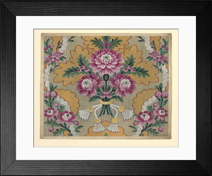 Framed Print : Mise-en-carte (Point-paper), France, 1760 / 90. Creator: Unknown Framed Print : Mise-en-carte (Point-paper), France, 1760 / 90. Creator: Unknown
