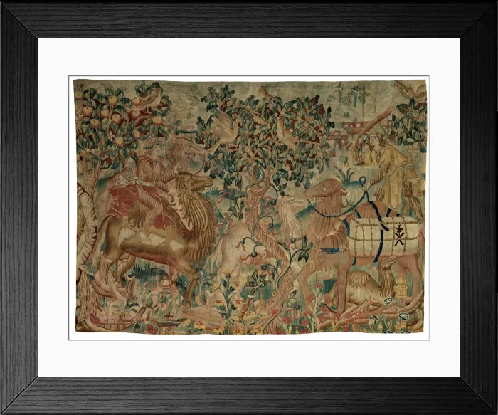 Framed Print : Camel Riders, presumably from a Wild Man series, Flanders, 1475 / 1510. Creator: Unknown Framed Print : Camel Riders, presumably from a Wild Man series, Flanders, 1475 / 1510. Creator: Unknown