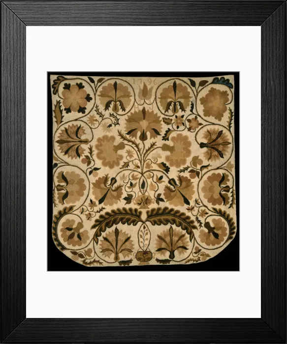 Framed Print : Bed Rug, United States, 1796. Creator: Hannah Johnson Framed Print : Bed Rug, United States, 1796. Creator: Hannah Johnson