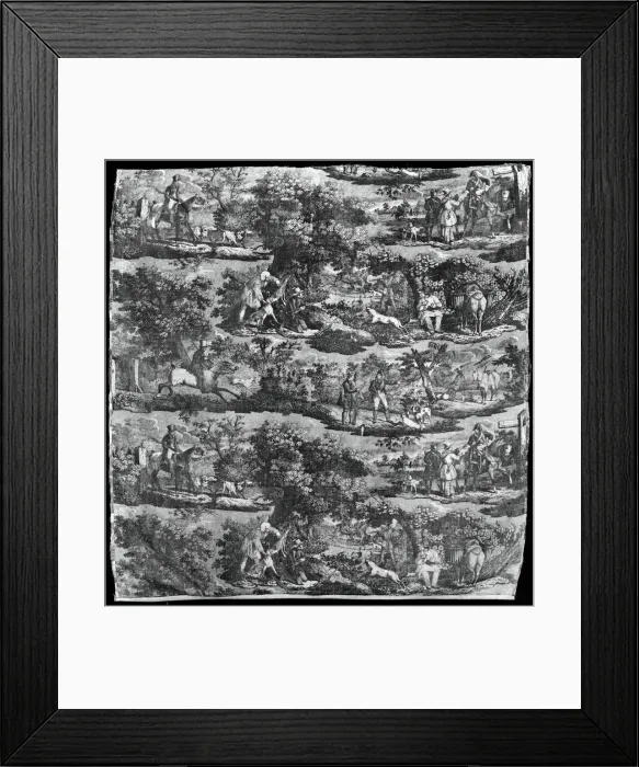 Framed Print : La Chasse aRouen (Hunting at Rouen) (Furnishing Fabric), Rouen, 1840 Framed Print : La Chasse aRouen (Hunting at Rouen) (Furnishing Fabric), Rouen, 1840