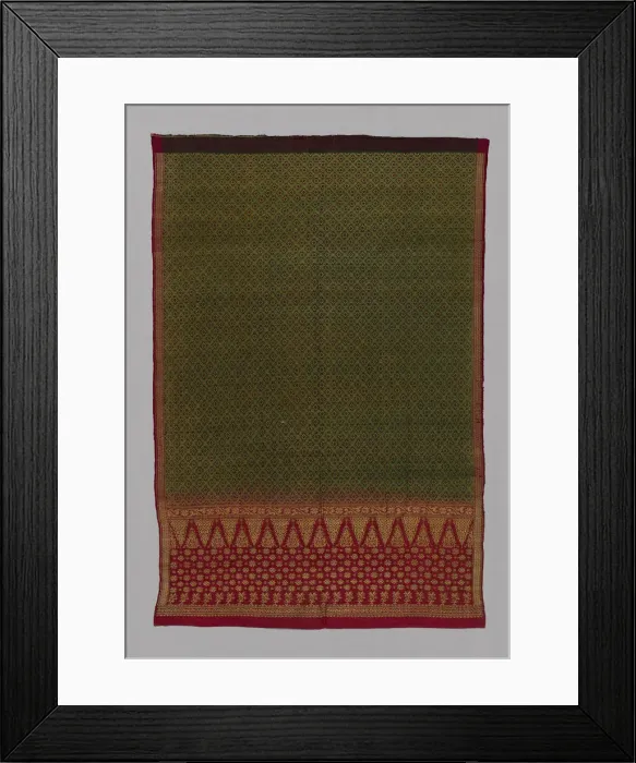 Framed Print : Fragment (Sari), India, 19th century. Creator: Unknown Framed Print : Fragment (Sari), India, 19th century. Creator: Unknown