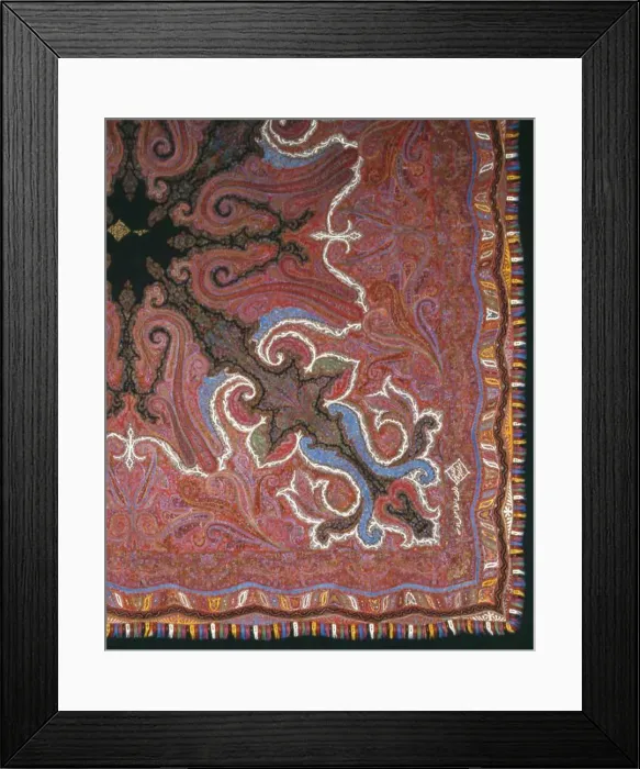 Framed Print : Square Shawl, India, 1867 / 77. IMAGE QUALITY? Creator: Unknown Framed Print : Square Shawl, India, 1867 / 77. IMAGE QUALITY? Creator: Unknown