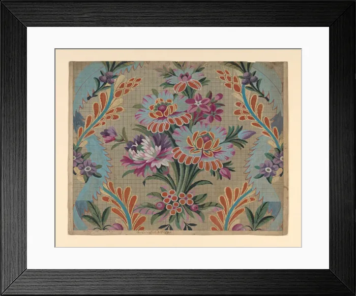 Framed Print : Mise-en-carte (Point-paper), France, 1760 / 90. Creator: Unknown Framed Print : Mise-en-carte (Point-paper), France, 1760 / 90. Creator: Unknown