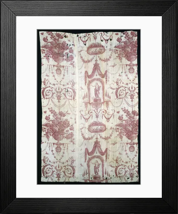 Framed Print : Panel (Furnishing Fabric), Nantes, 1785 / 90. Creator: Unknown Framed Print : Panel (Furnishing Fabric), Nantes, 1785 / 90. Creator: Unknown