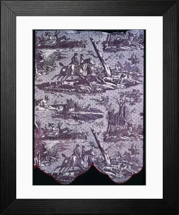 Framed Print : La Route de Jouy (The Road to Jouy) (Furnishing Fabric), France, c. 1820 Framed Print : La Route de Jouy (The Road to Jouy) (Furnishing Fabric), France, c. 1820