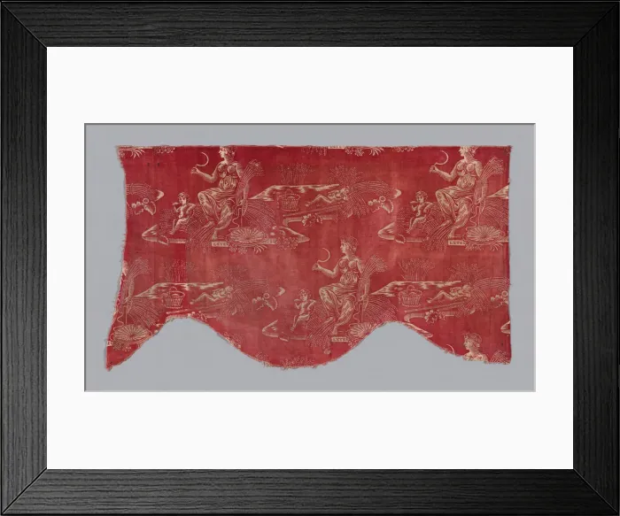 Framed Print : L ete (Summer) (Furnishing Fabric), Bolbec, c. 1820. Creator: Unknown Framed Print : L ete (Summer) (Furnishing Fabric), Bolbec, c. 1820. Creator: Unknown