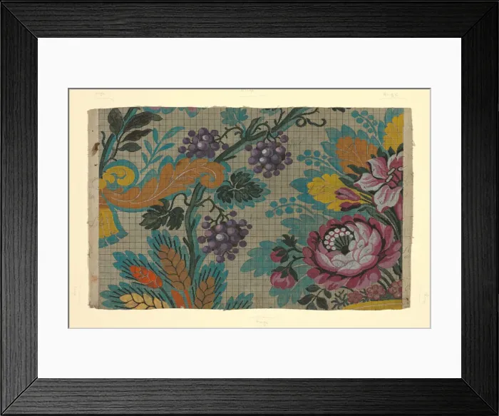 Framed Print : Mise-en-carte (Point-paper), France, 1760 / 90. Creator: Unknown Framed Print : Mise-en-carte (Point-paper), France, 1760 / 90. Creator: Unknown