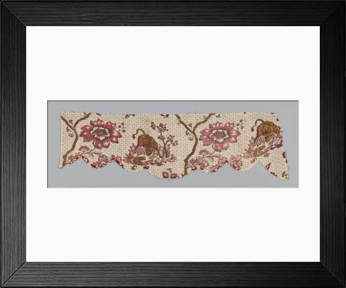 Framed Print : Valance (Furnishing Fabric), France, 1780 / 1800. Creator: Unknown Framed Print : Valance (Furnishing Fabric), France, 1780 / 1800. Creator: Unknown